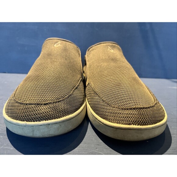 OluKai Mens Size 45 US 12 Shoes Nohea Mesh Slip On Slides Moccasin Brown - Picture 2 of 10